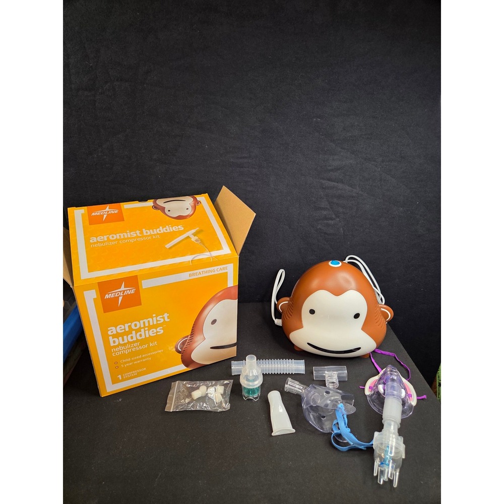 Medline Aeromist Buddies Monkey Pediatric Nebulizer Compressor Kit HCSMONKEY